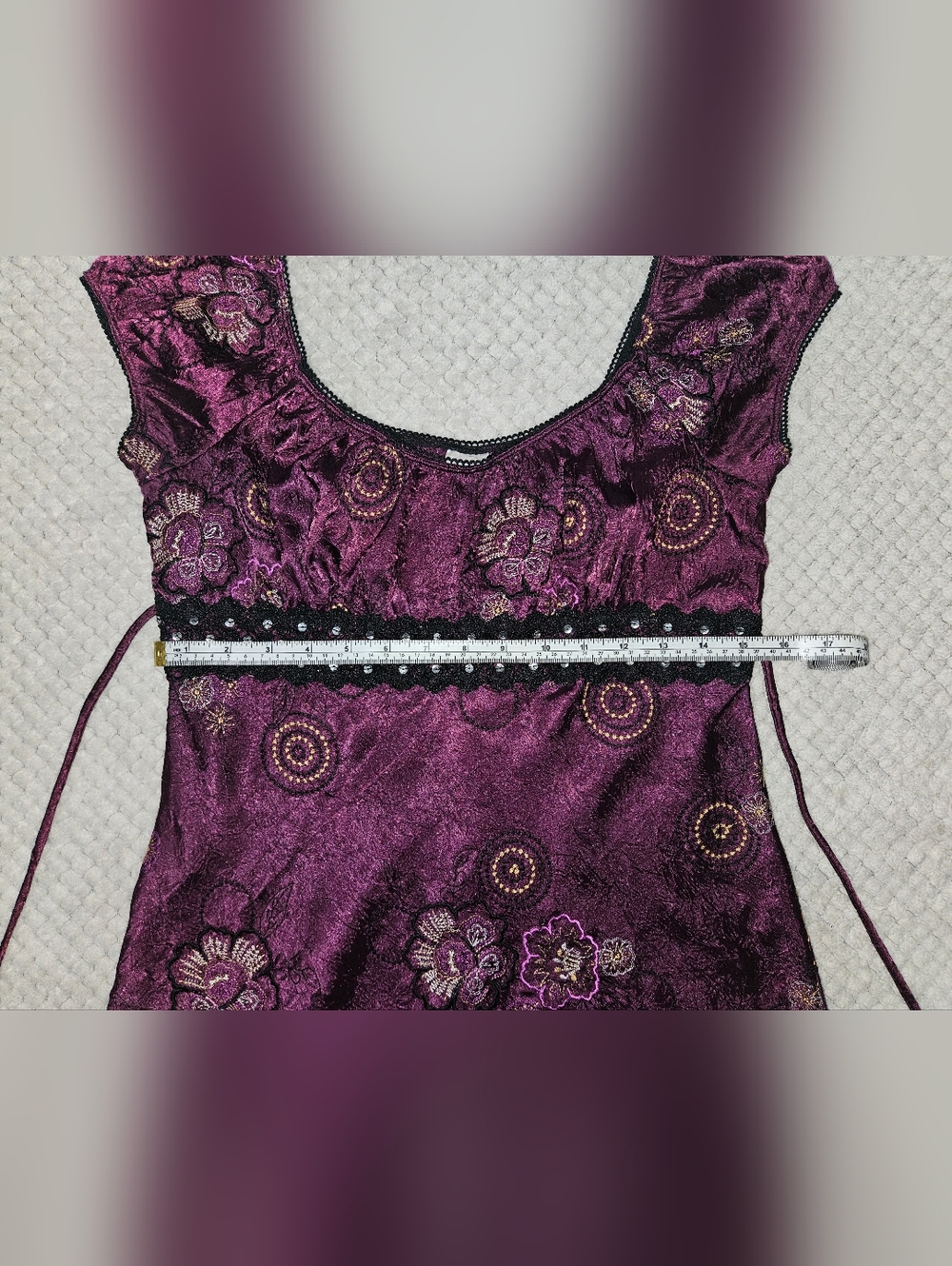 Y-2K Style Dark Purple Womens Top - Picture 2 of 5